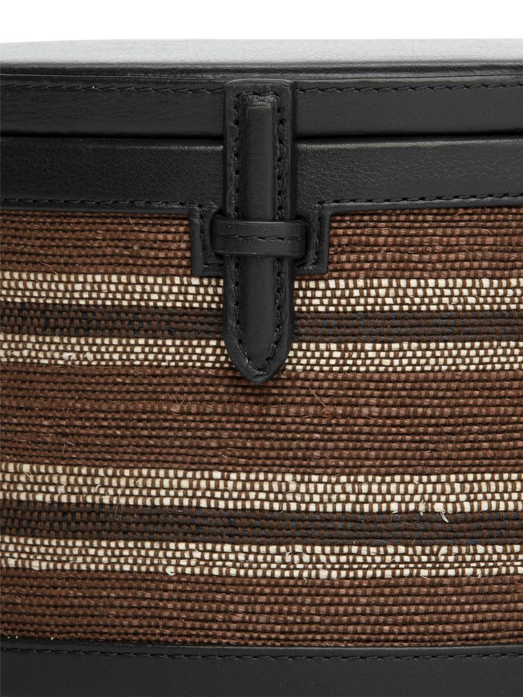The Round Trunk in Nappa and Woven Fique