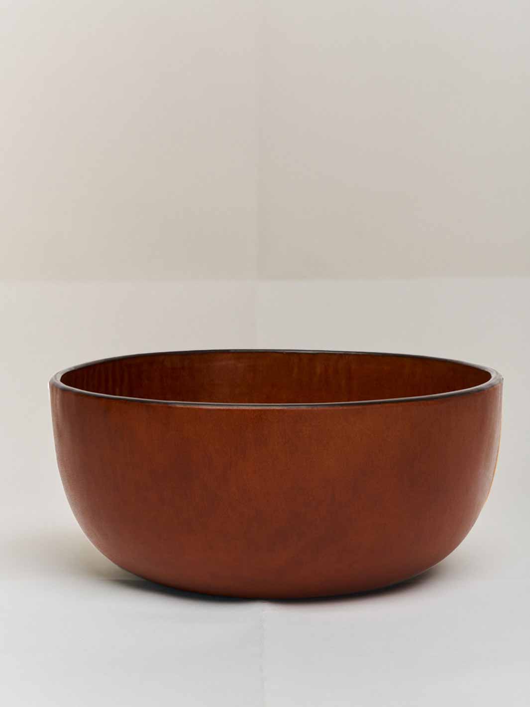 The Bowl in Molded Leather - Nappa Leather Decor | Hunting Season