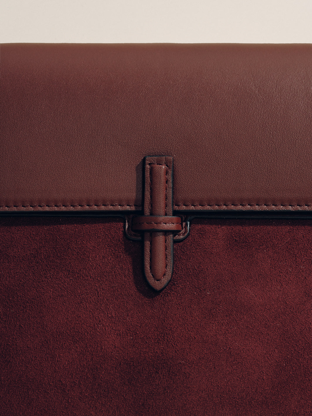 The Large Soft Clutch in Suede