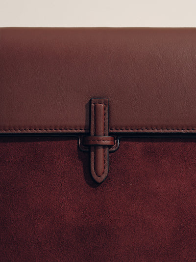 The Large Soft Clutch in Suede