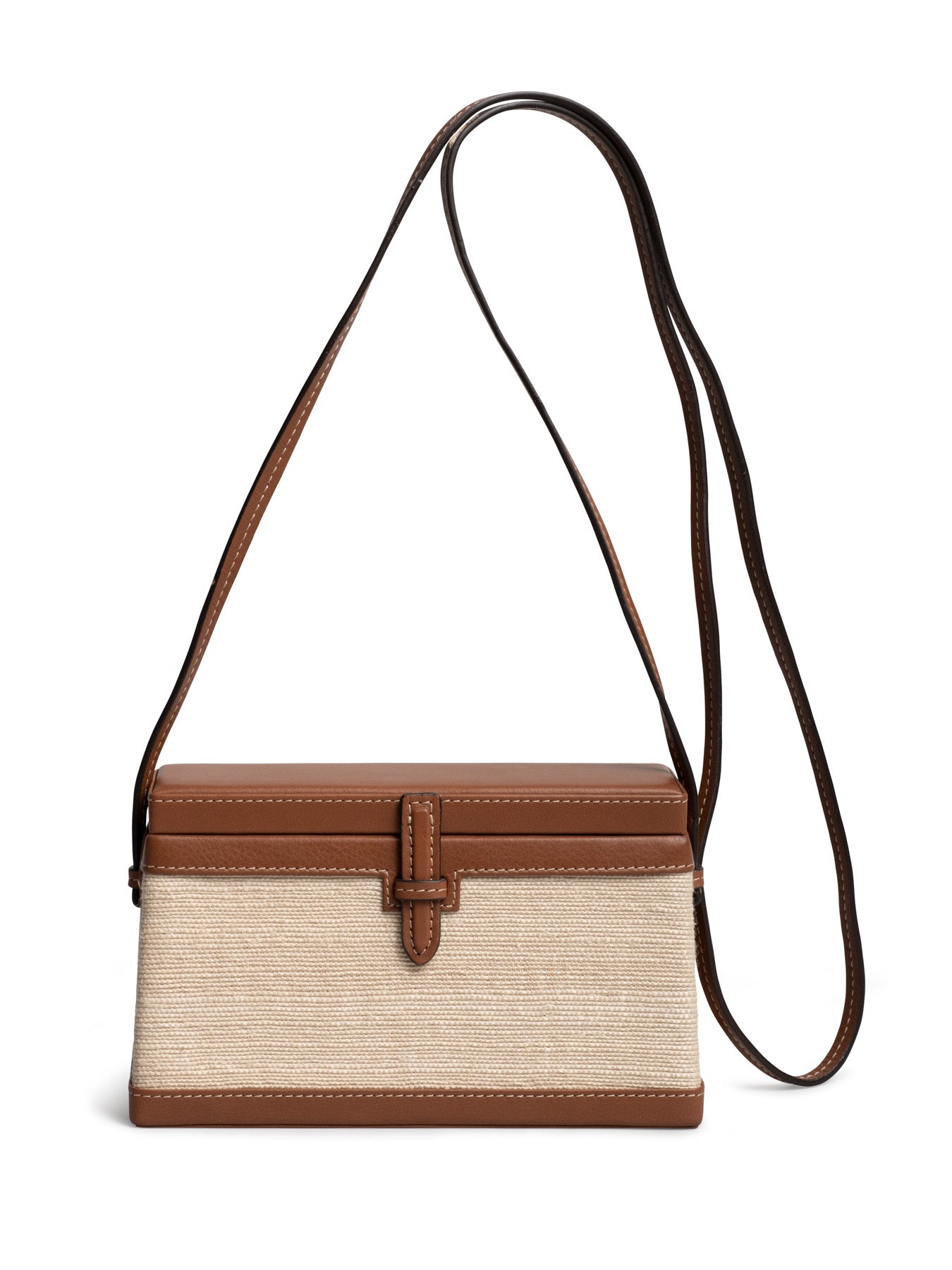 Brown Square Trunk Handbag