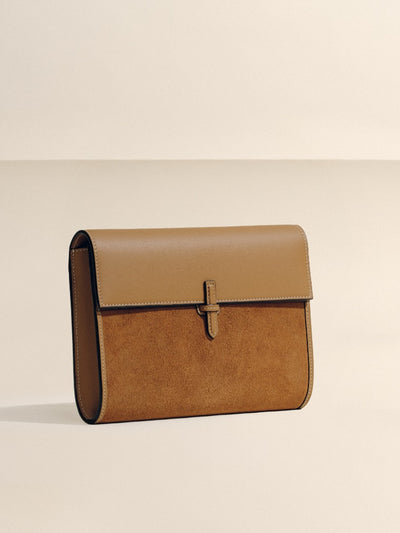 The Large Soft Clutch in Suede Pre Order