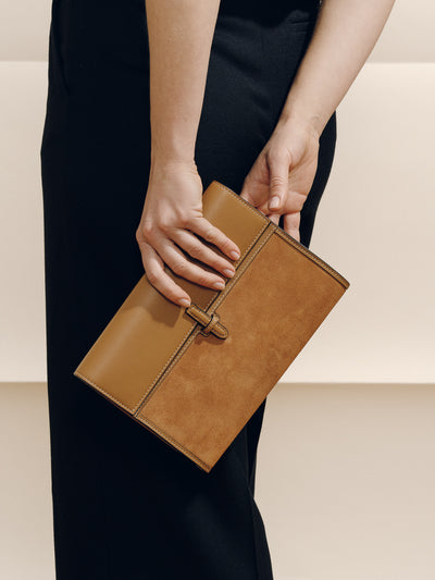 The Large Soft Clutch in Suede Pre Order