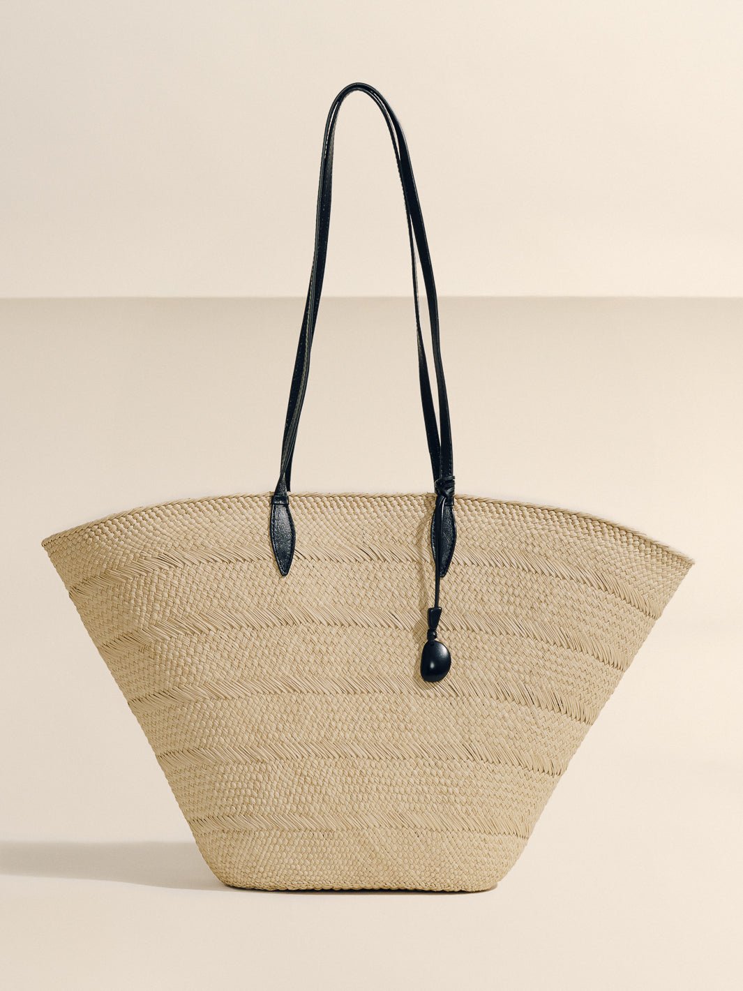 Large Trapeze Basket - Leather & Woven Straw | Hunting Season