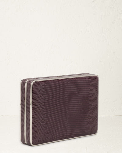 Hunting Season The Square Compact Case in Lizard#color_eggplant