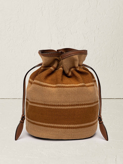 Hunting Season The Sac in Cotton Stripe#color_camel